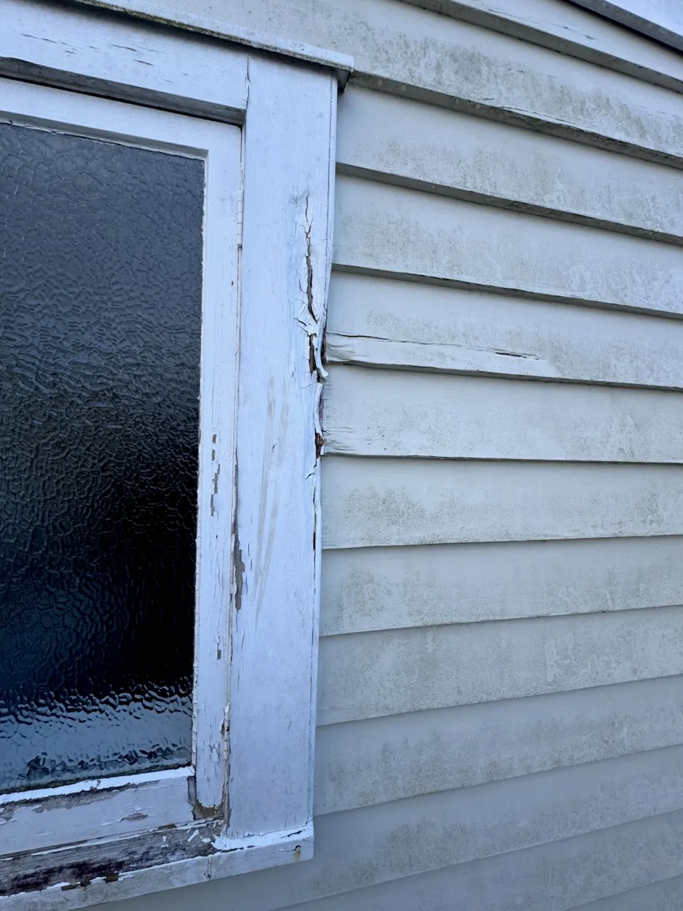 Mt Eden — Facing & Weatherboard Repair, New Hinges (before)