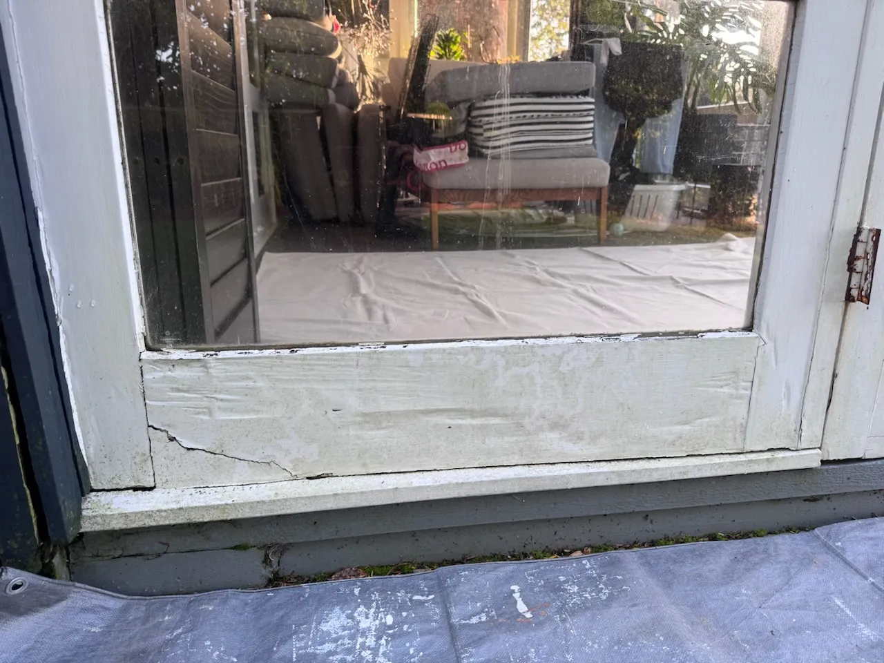 Hillsborough — Joinery Replacement, Sill Replacement, Jamb Repair, Bifold Door Service (before)