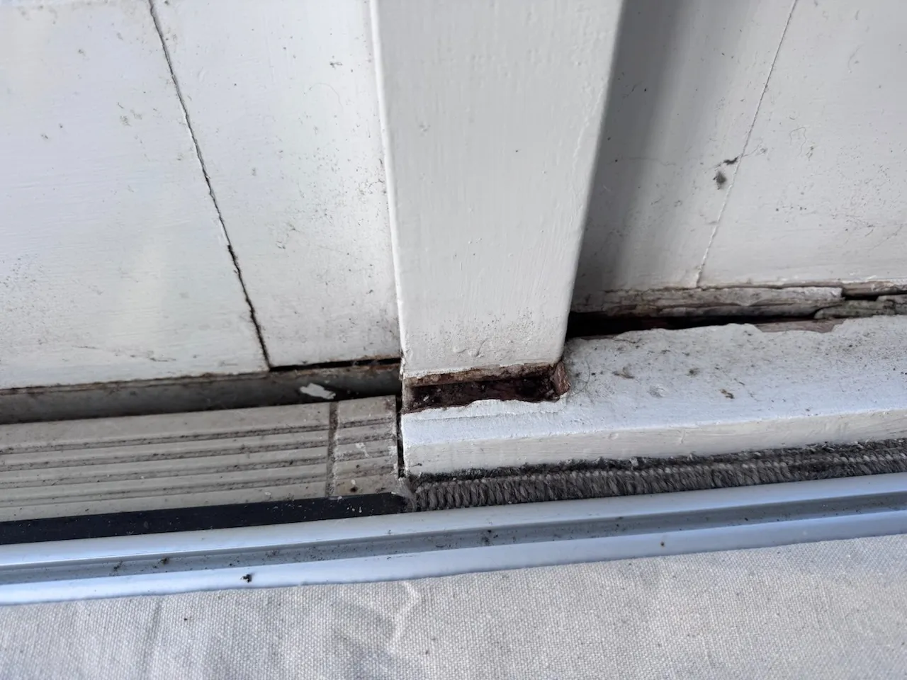 Hillsborough — Joinery Replacement, Sill Replacement, Jamb Repair, Bifold Door Service (before)