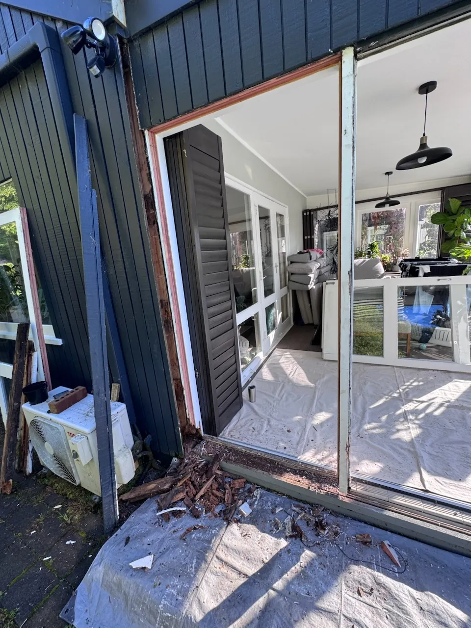 Hillsborough — Joinery Replacement, Sill Replacement, Jamb Repair, Bifold Door Service (before)