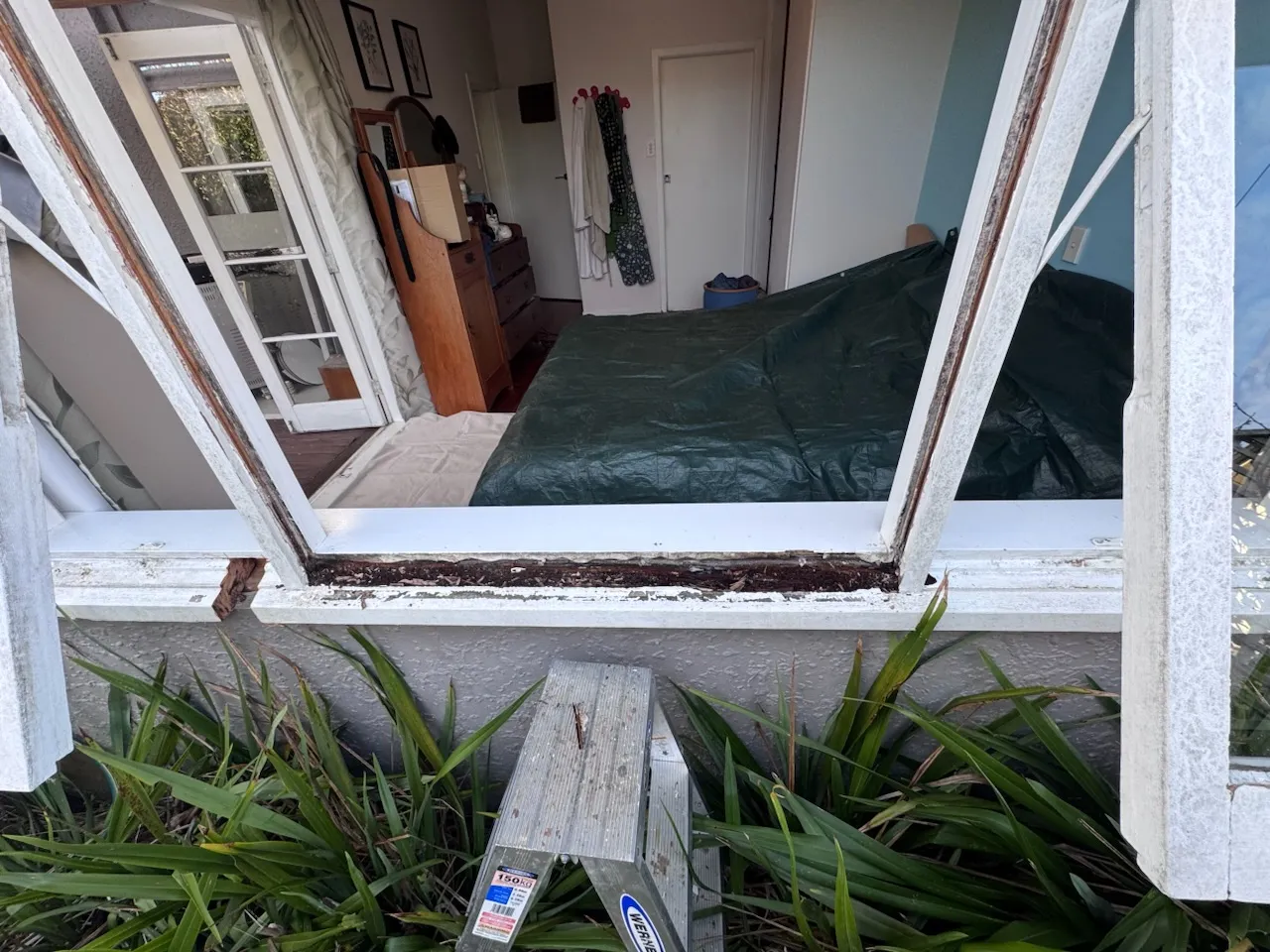 Glen Eden — Sill Replacement, Fixed Sash Replacement, Awning Replacement (before)