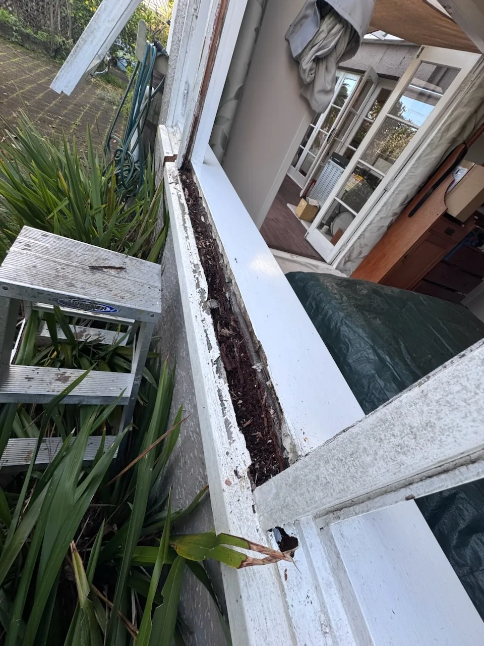 Glen Eden — Sill Replacement, Fixed Sash Replacement, Awning Replacement (before)