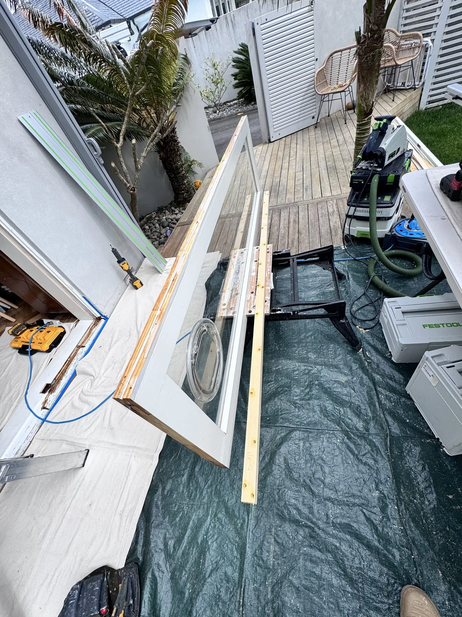Glendowie — French Doors Converted to Bi-fold (progress)